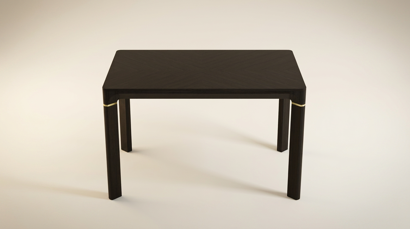 Wood dining table ODM furniture factory Vietnam — matched-veneer top