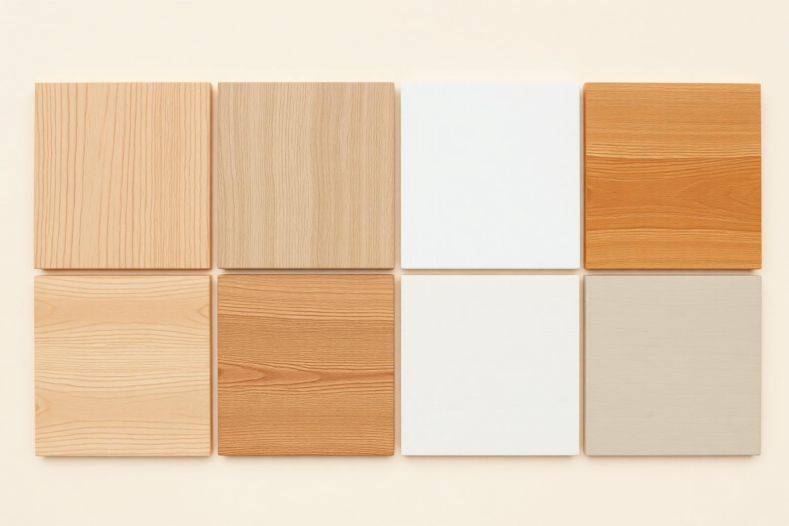 Wood finish and paint color samples for nursery furniture OEM programs